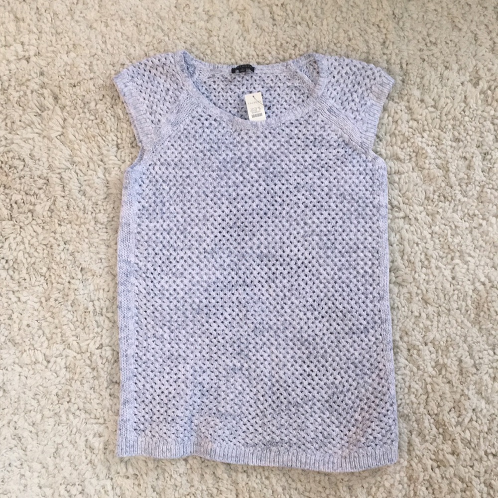 Talbots open weave sleeveless tee